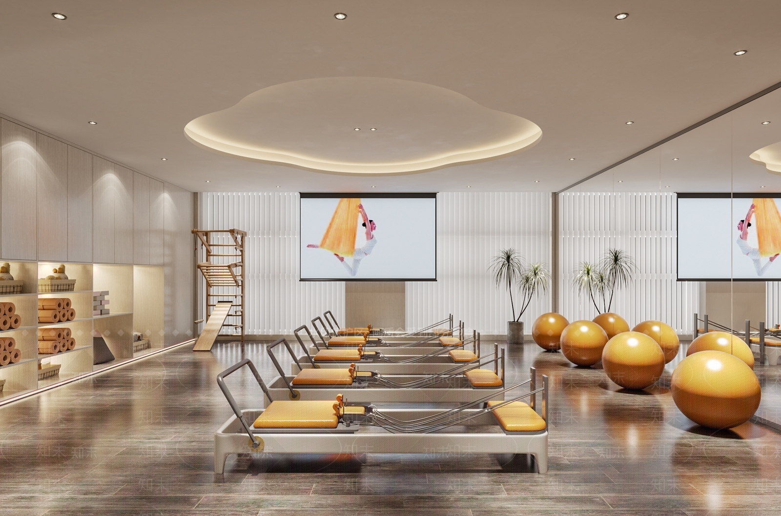 现代瑜伽馆3D模型下载【ID:1114404903】