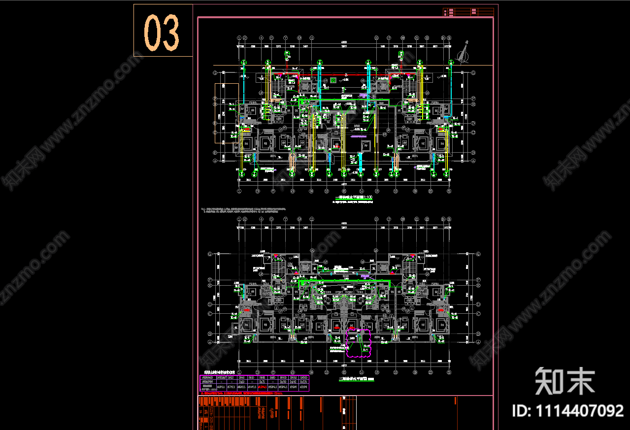 江苏某小区二十一层住宅给排水设计图cad施工图下载【ID:1114407092】