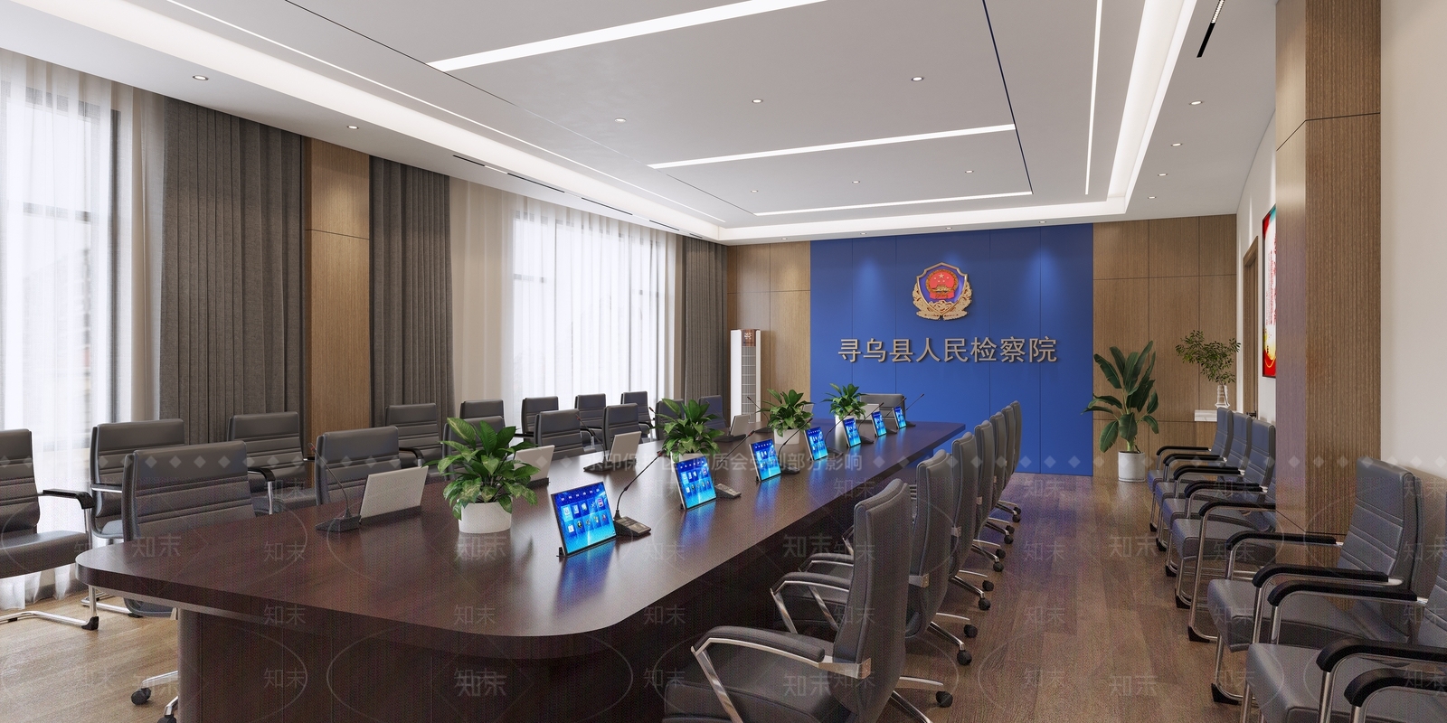 现代检察院会议室3D模型下载【ID:1114411553】