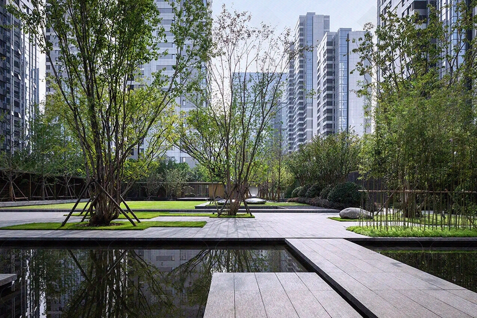 小区建筑景观外景贴图下载【ID:1114418384】