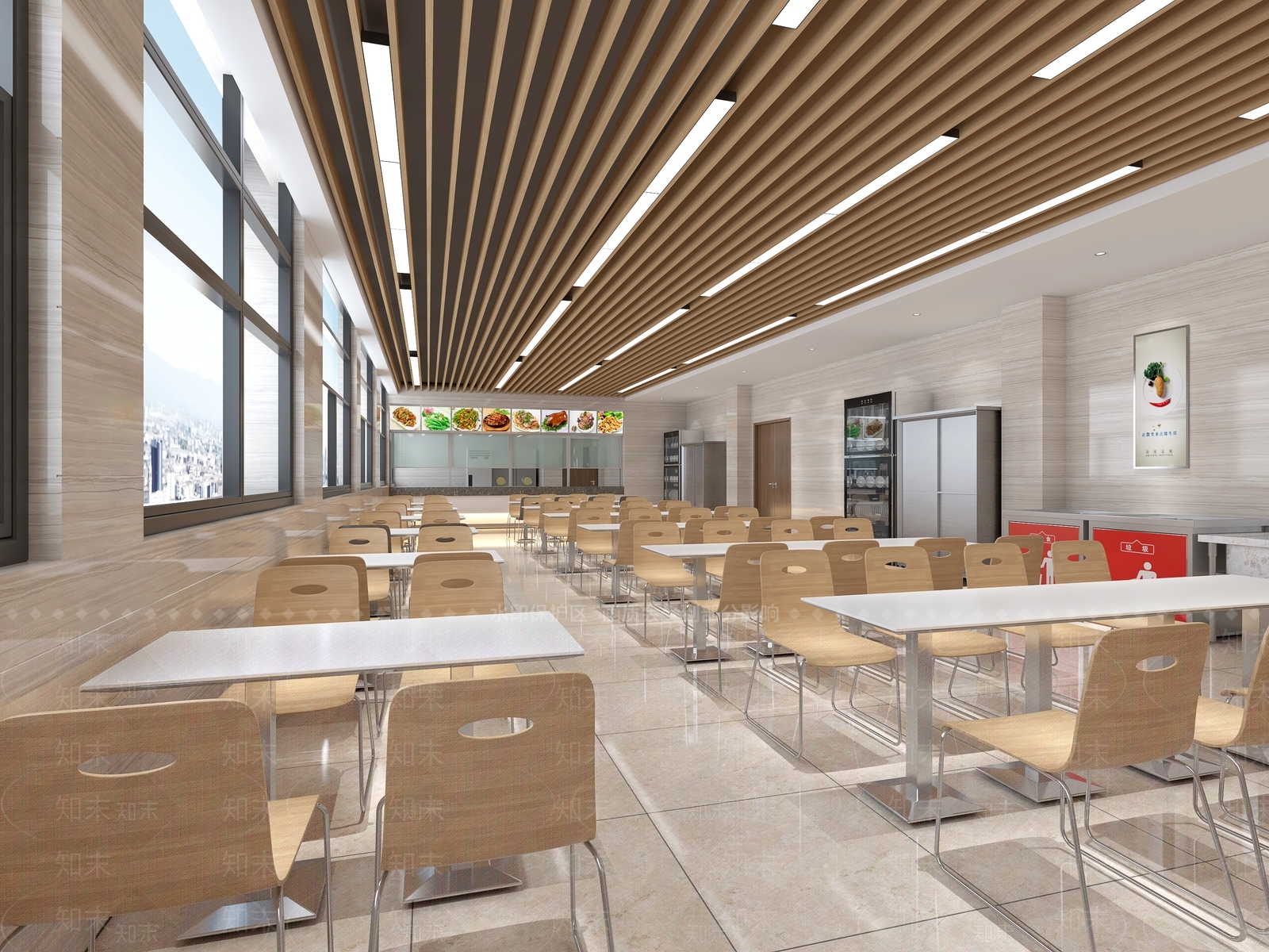 现代食堂3D模型下载【ID:1114429057】