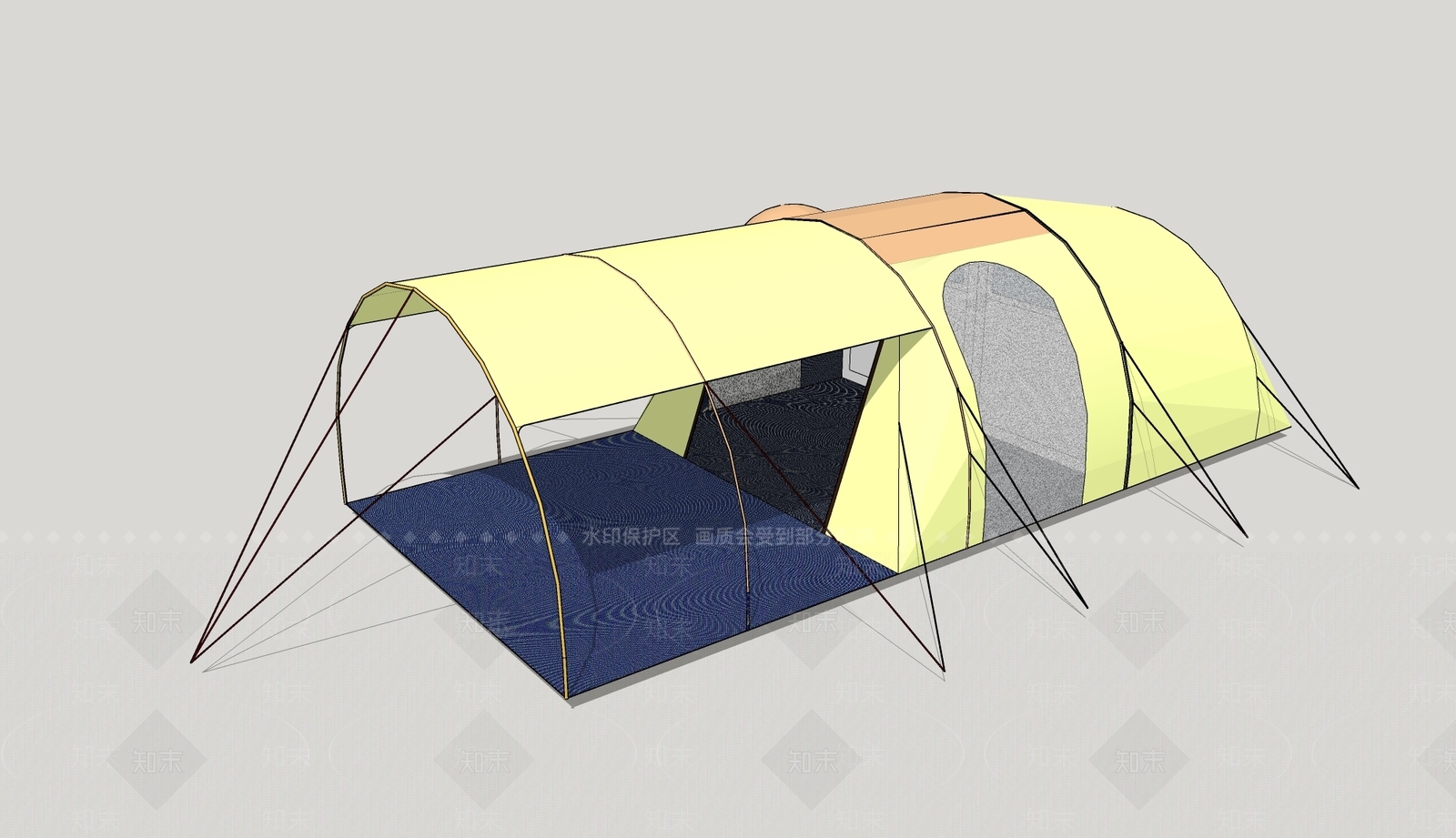 现代露营帐篷SU模型下载【ID:1114435778】