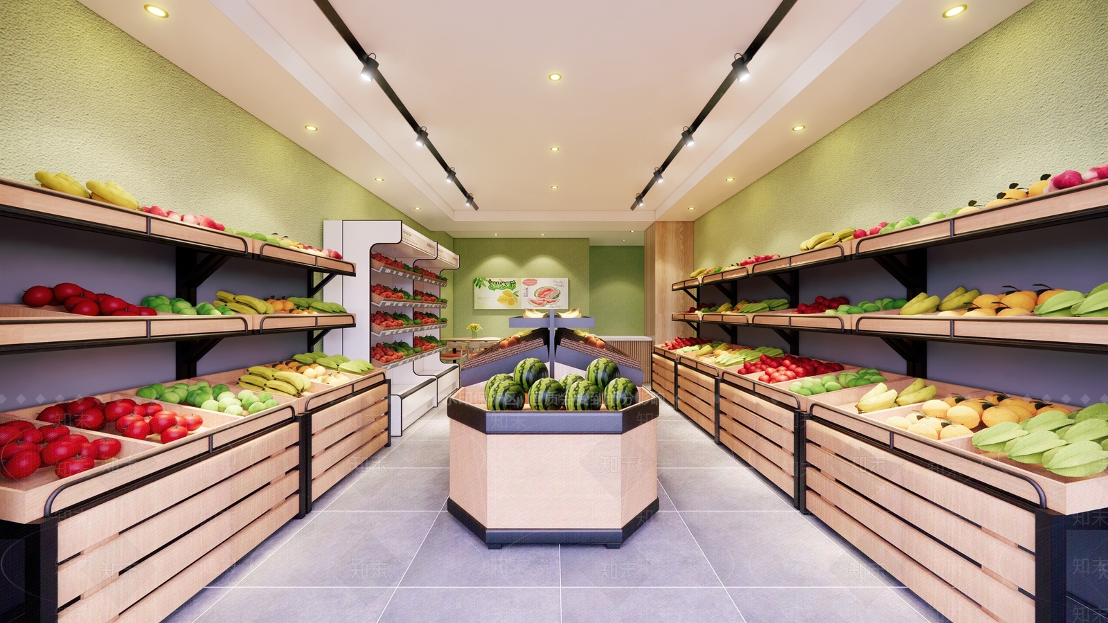 现代水果店SU模型下载【ID:1114441471】