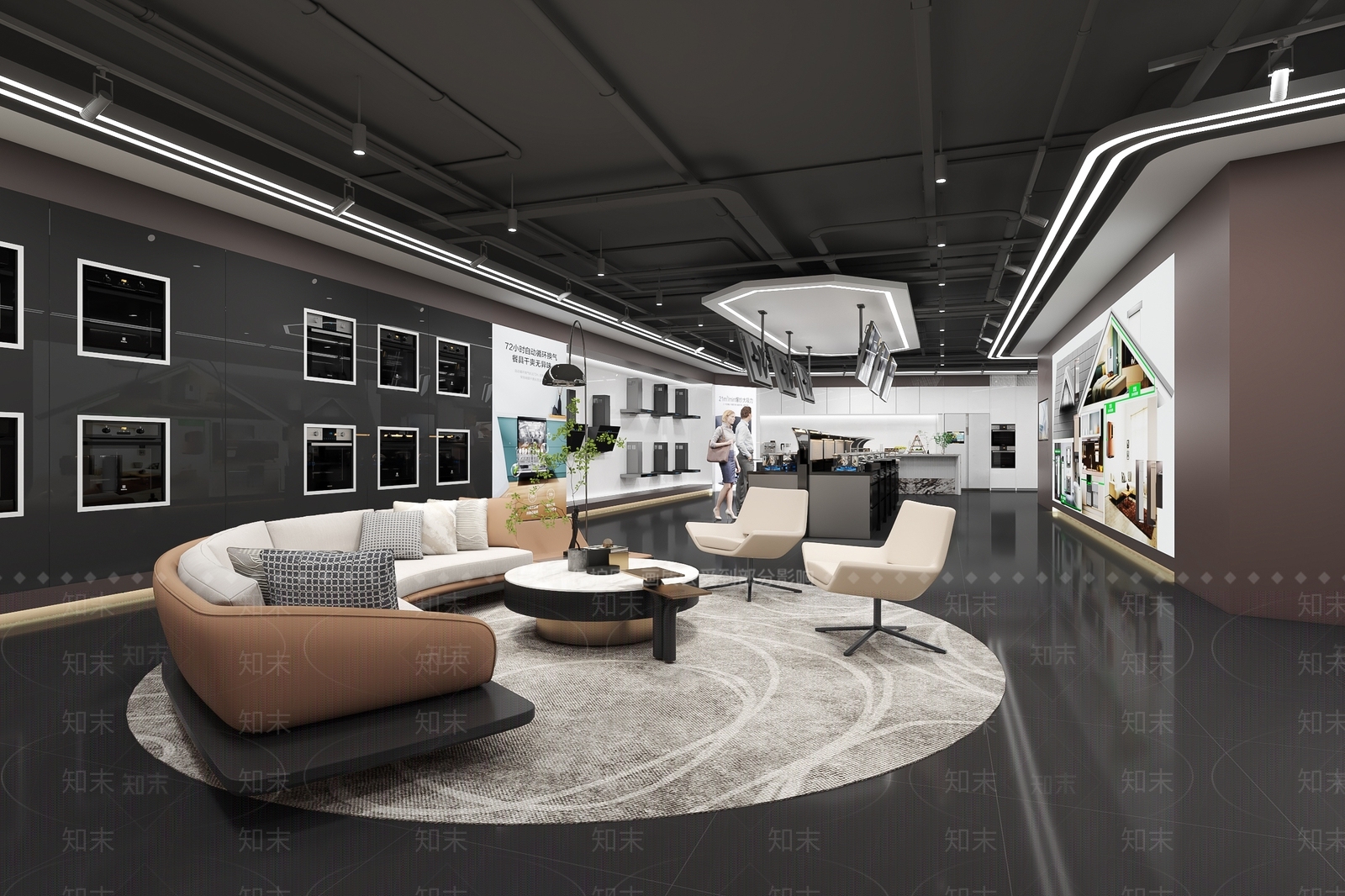 现代厨具专卖店3D模型下载【ID:1114455558】