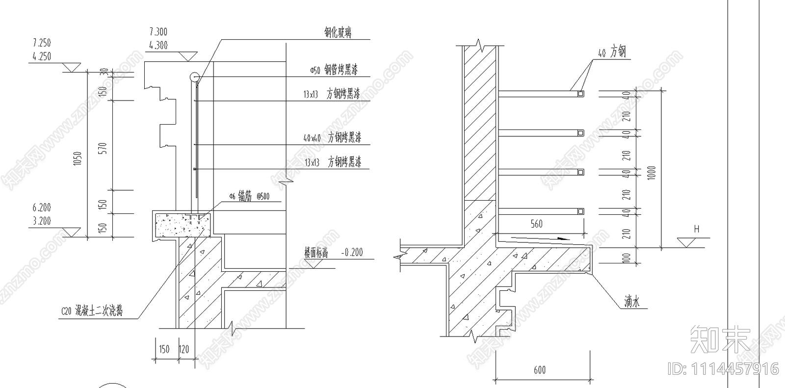 别墅带车库施工图cad施工图下载【ID:1114457916】