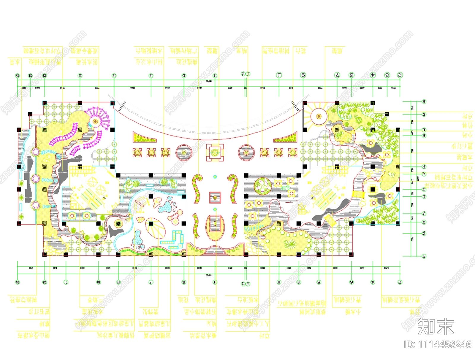 现代屋顶花园景观设计平面图施工图下载【ID:1114458246】