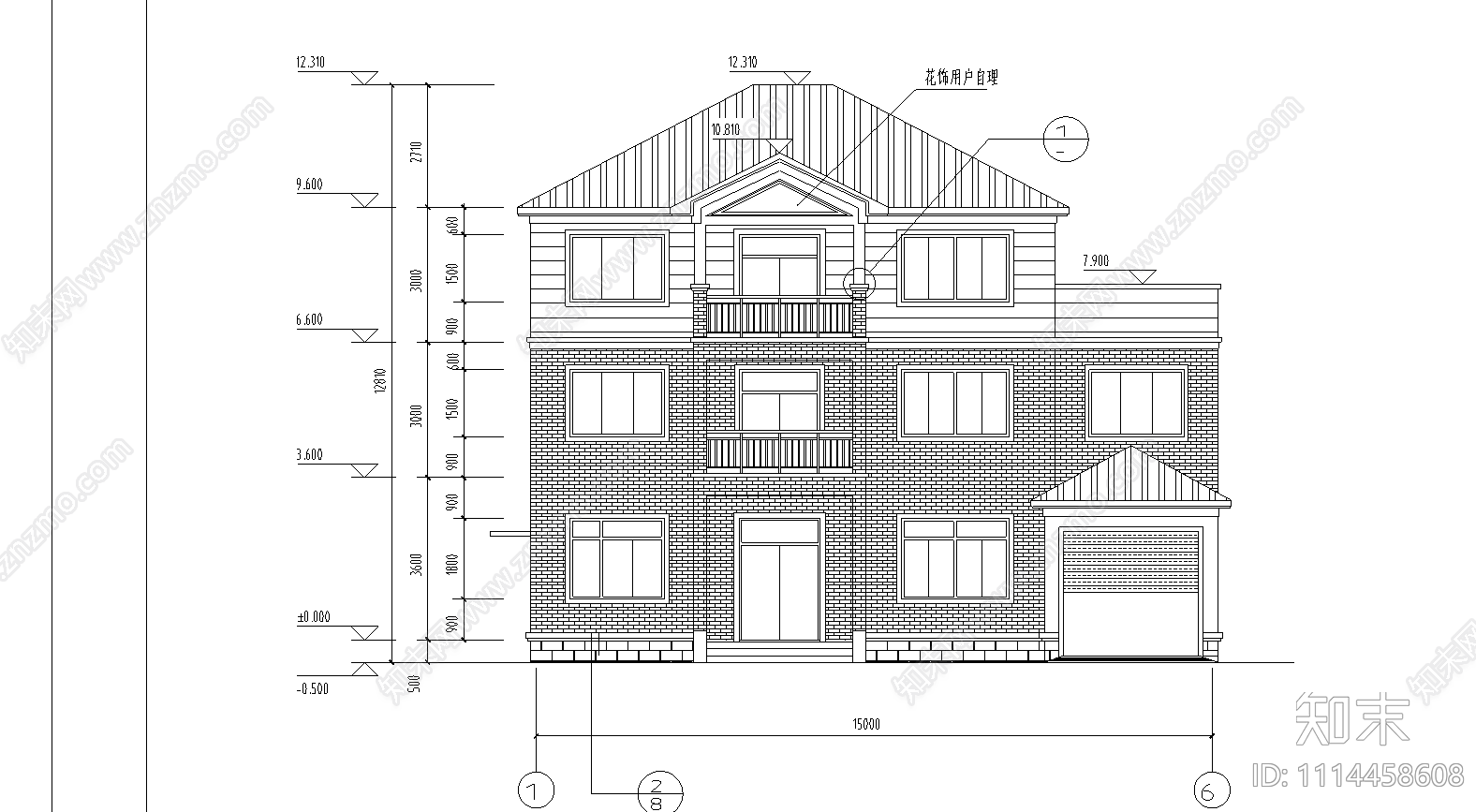 160㎡农居房建筑施工图施工图下载【ID:1114458608】