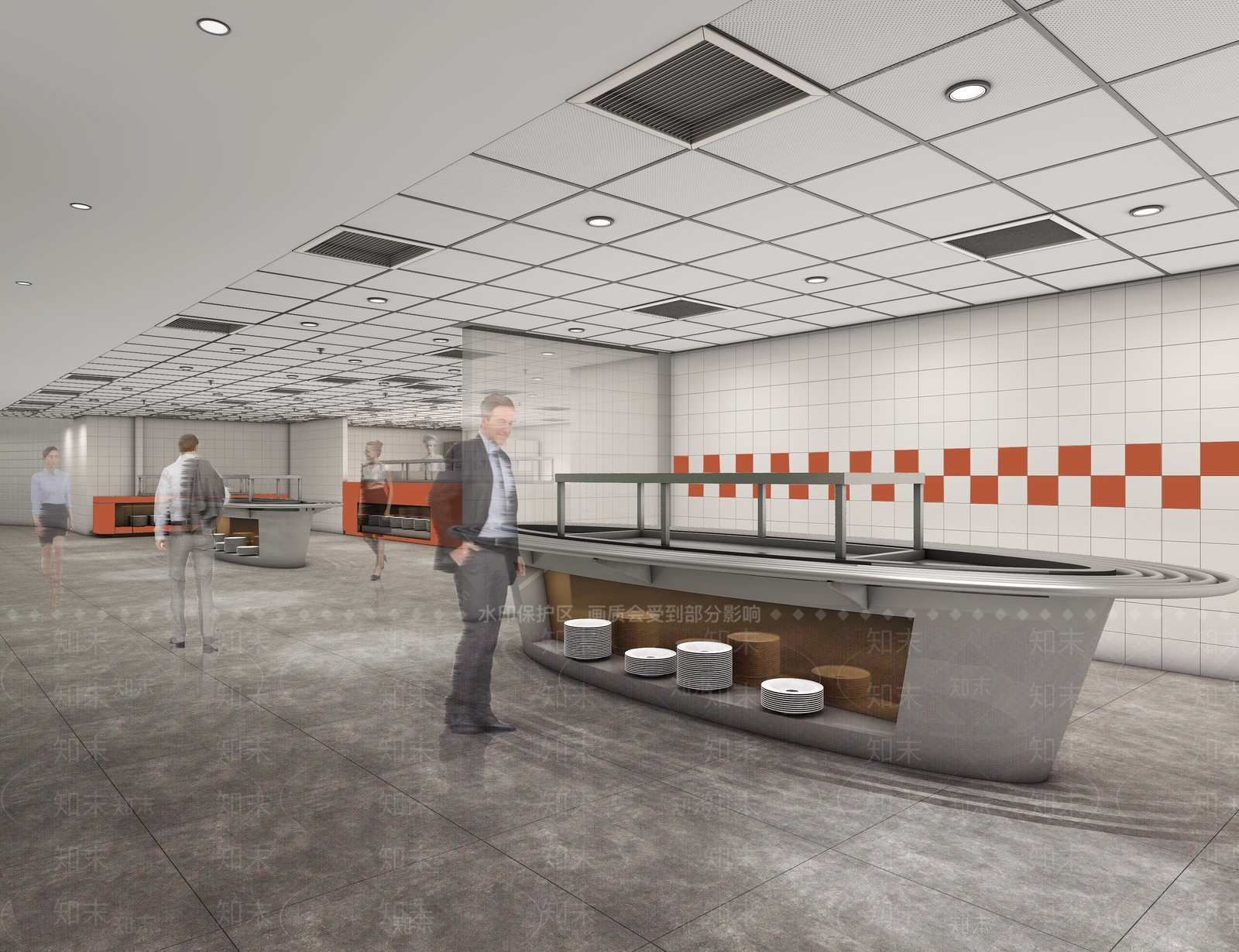 现代自助餐厅3D模型下载【ID:1114464590】