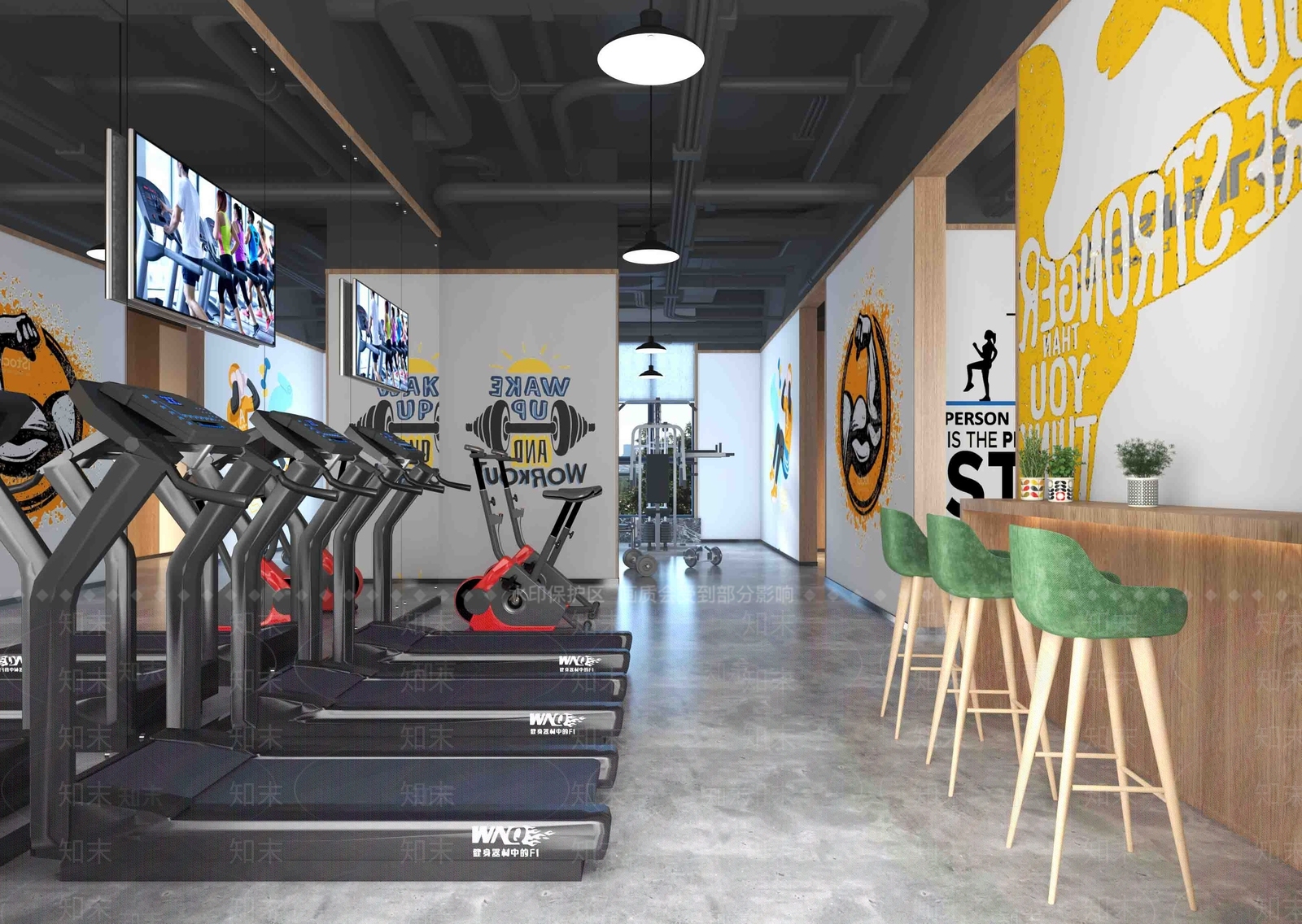 现代健身房3D模型下载【ID:1114465870】