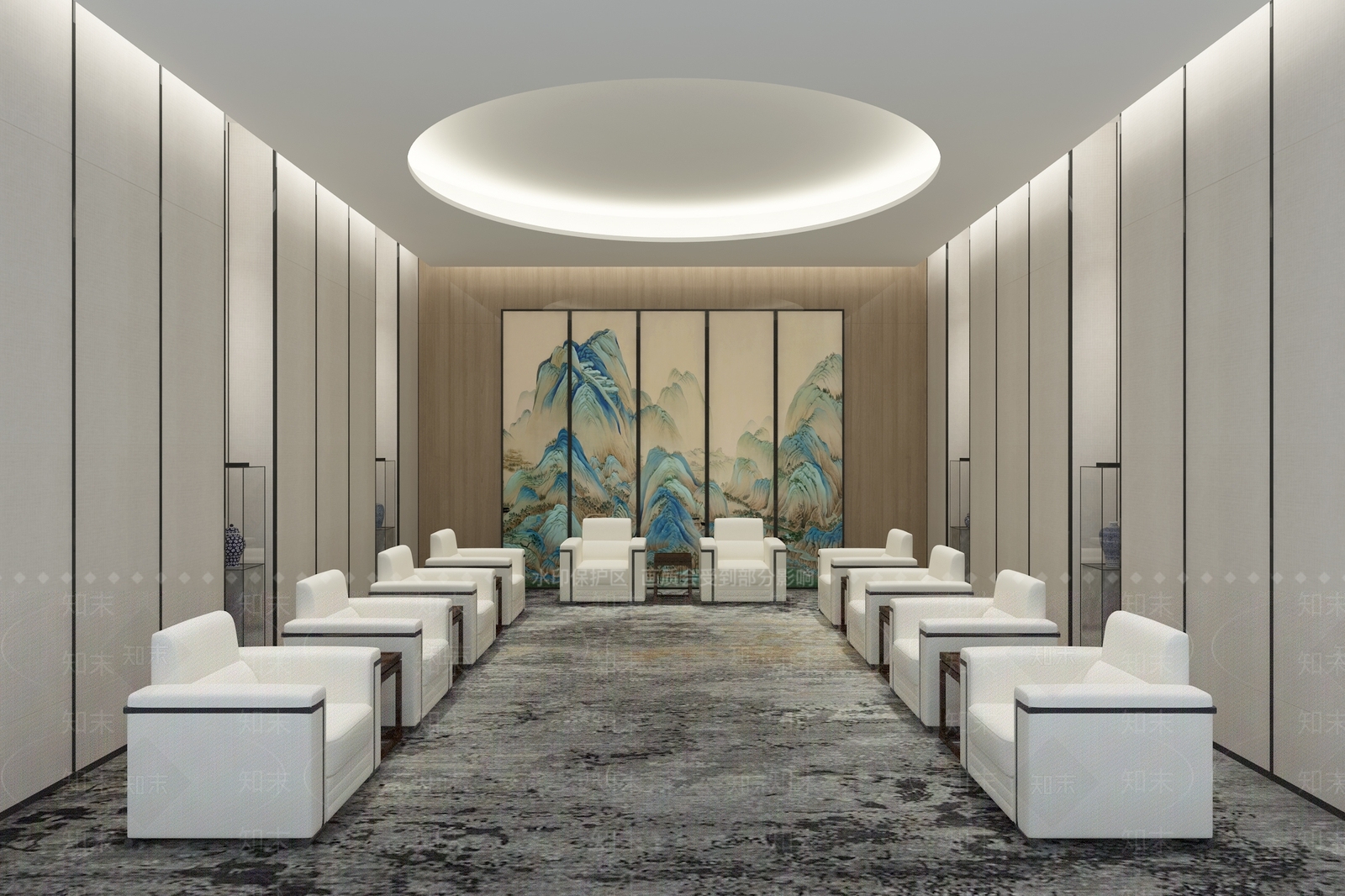 新中式vip接待室3D模型下载【ID:1114473313】