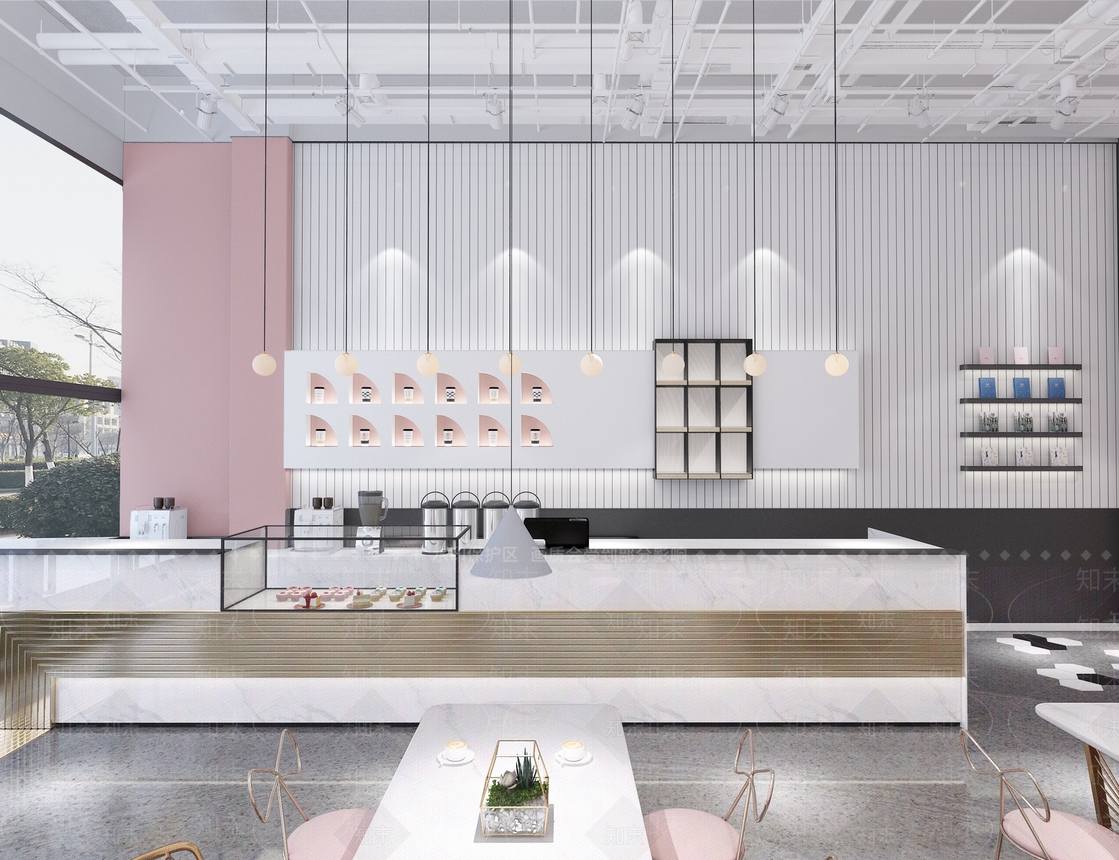 北欧网红咖啡厅3D模型下载【ID:1114479823】