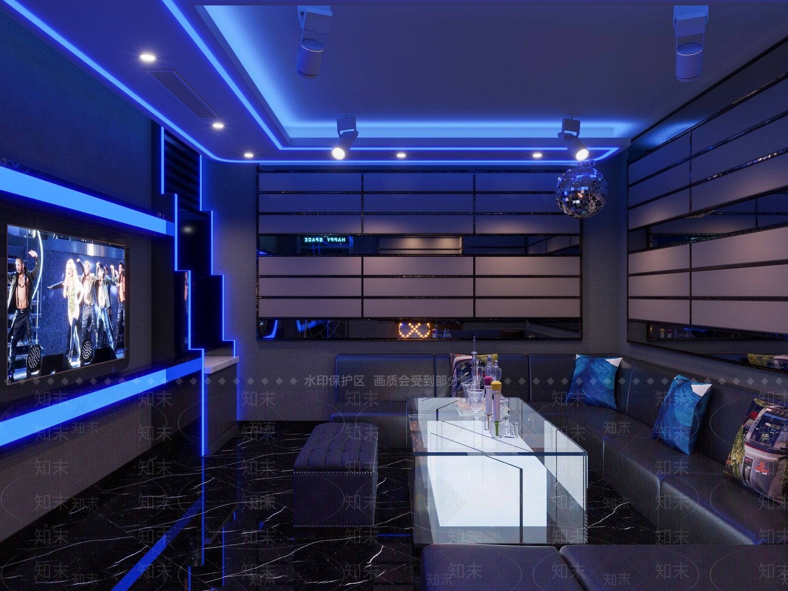 现代老版KTV3D模型下载【ID:1114486586】