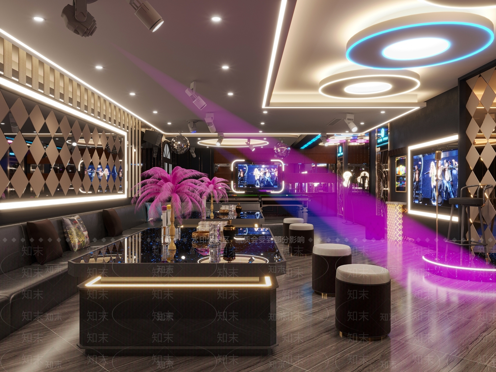 现代老版KTV3D模型下载【ID:1114488802】