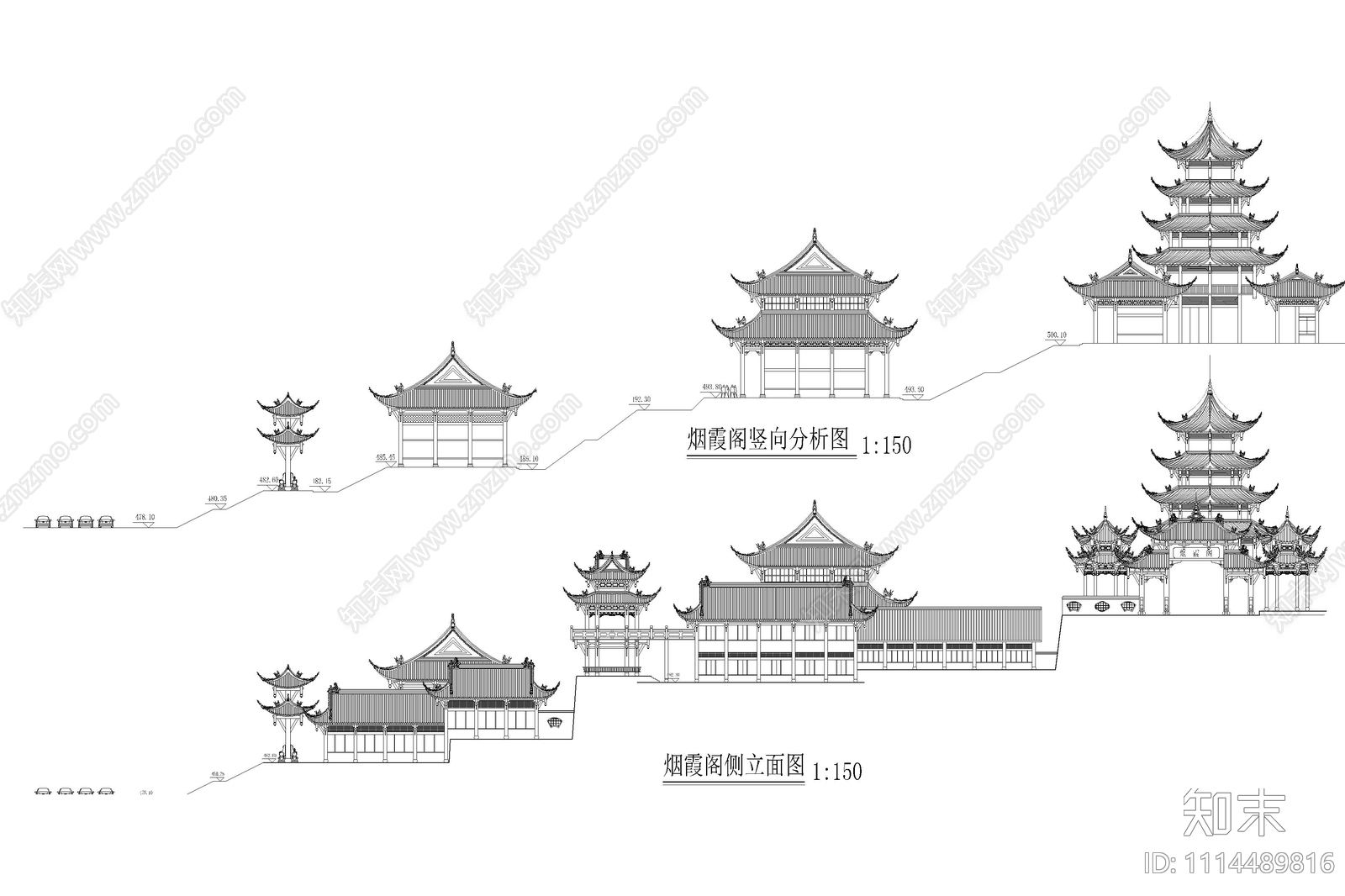 大型寺庙建筑方案设计图施工图下载【ID:1114489816】