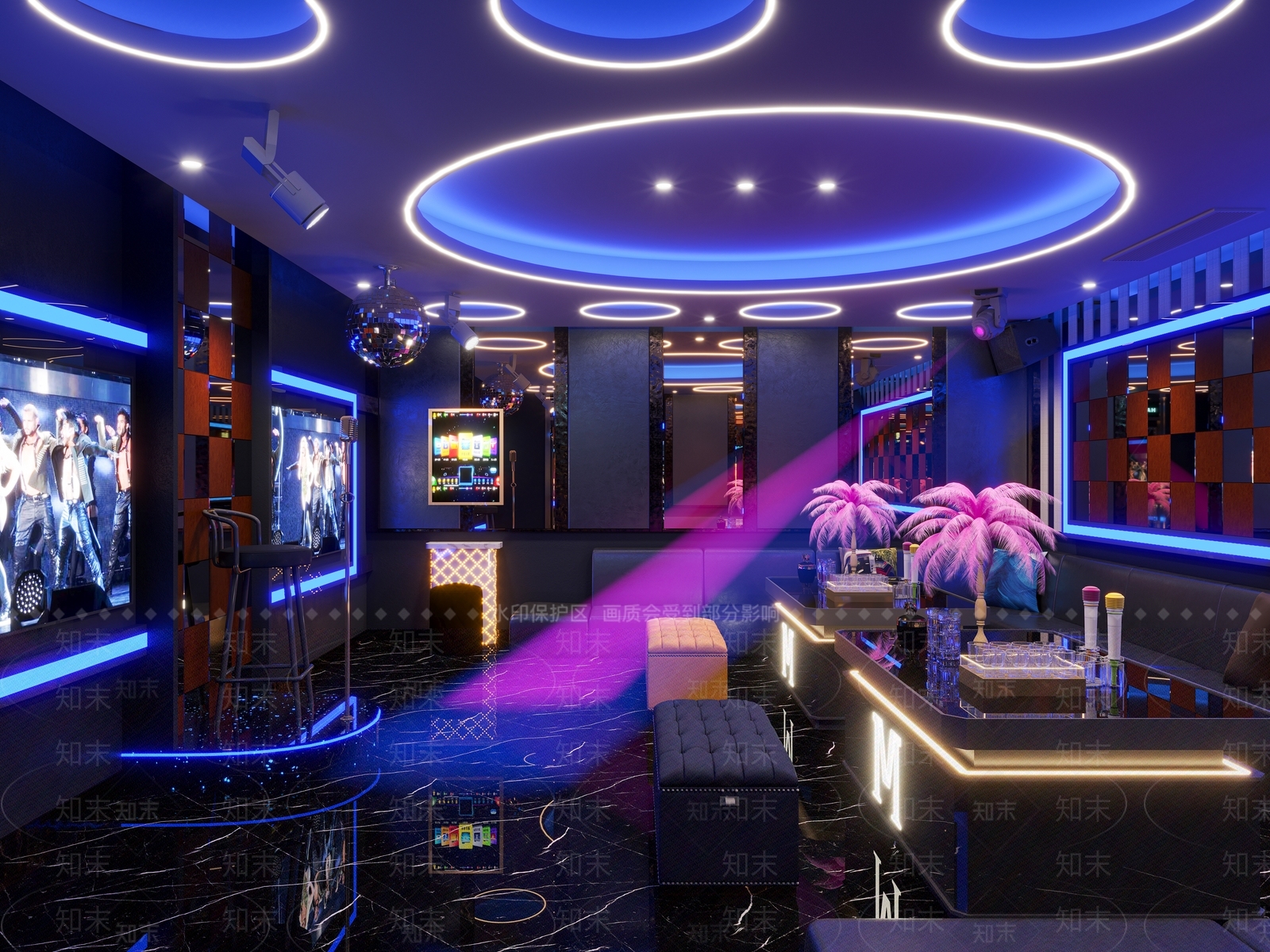 现代老版KTV3D模型下载【ID:1114492073】