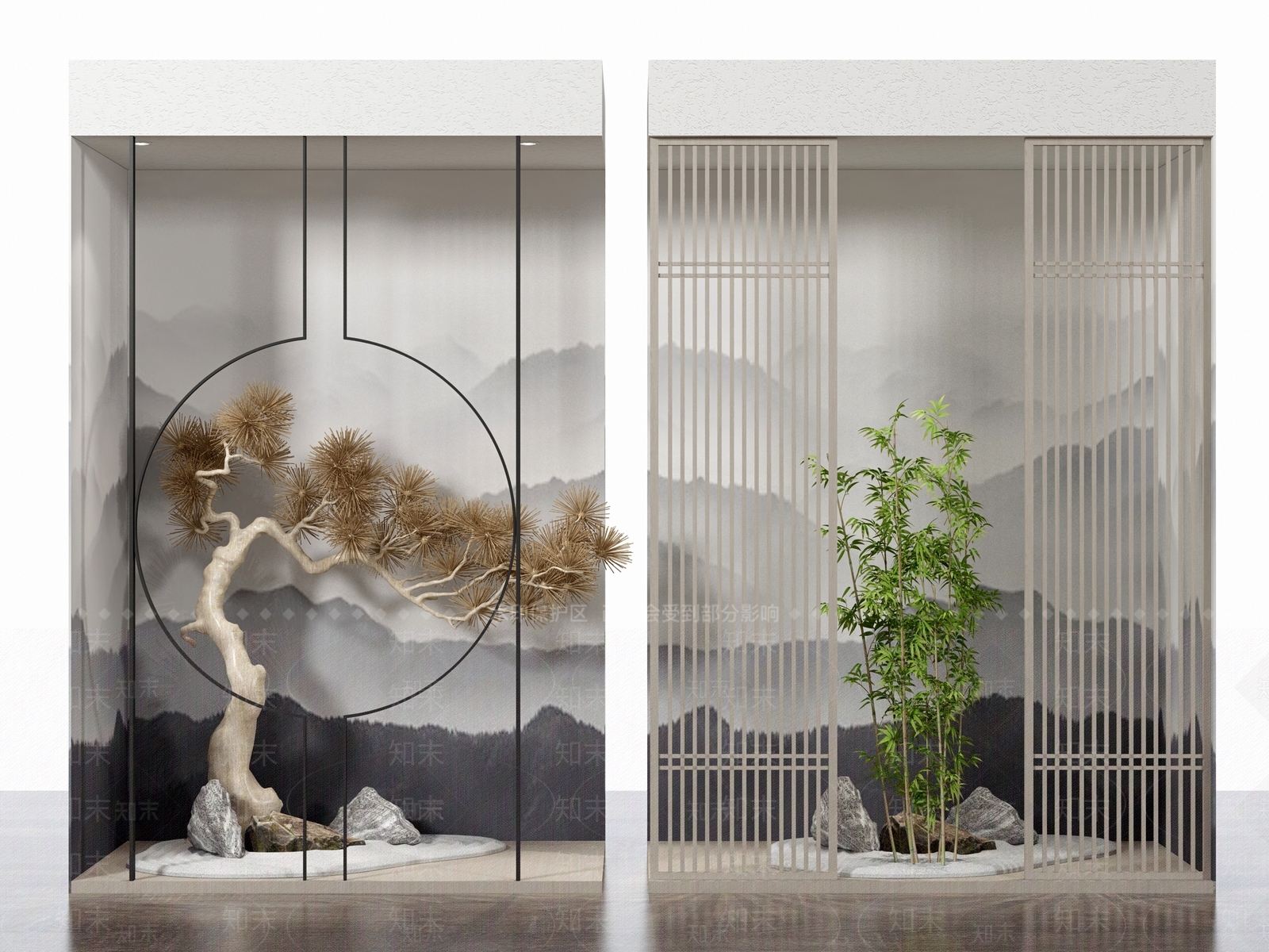 新中式园艺小品3D模型下载【ID:1114492006】