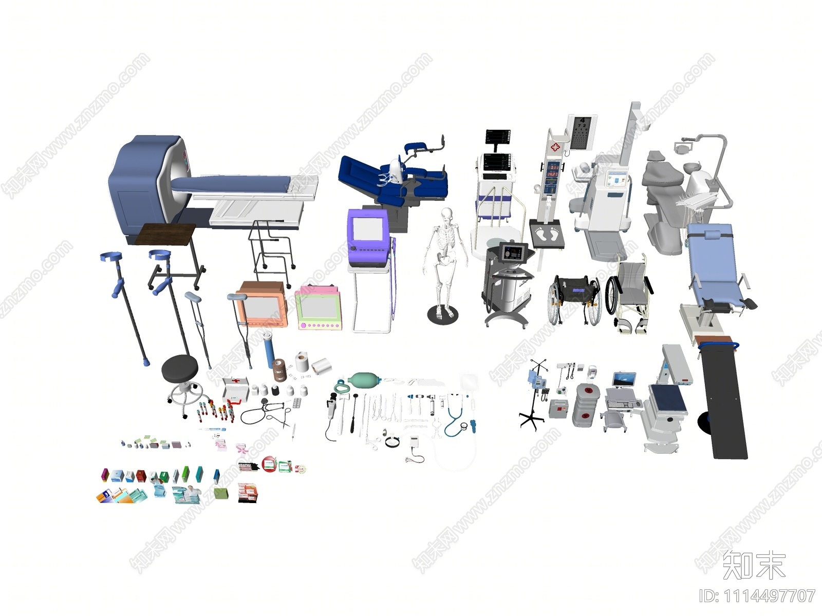 现代医疗器材SU模型下载【ID:1114497707】