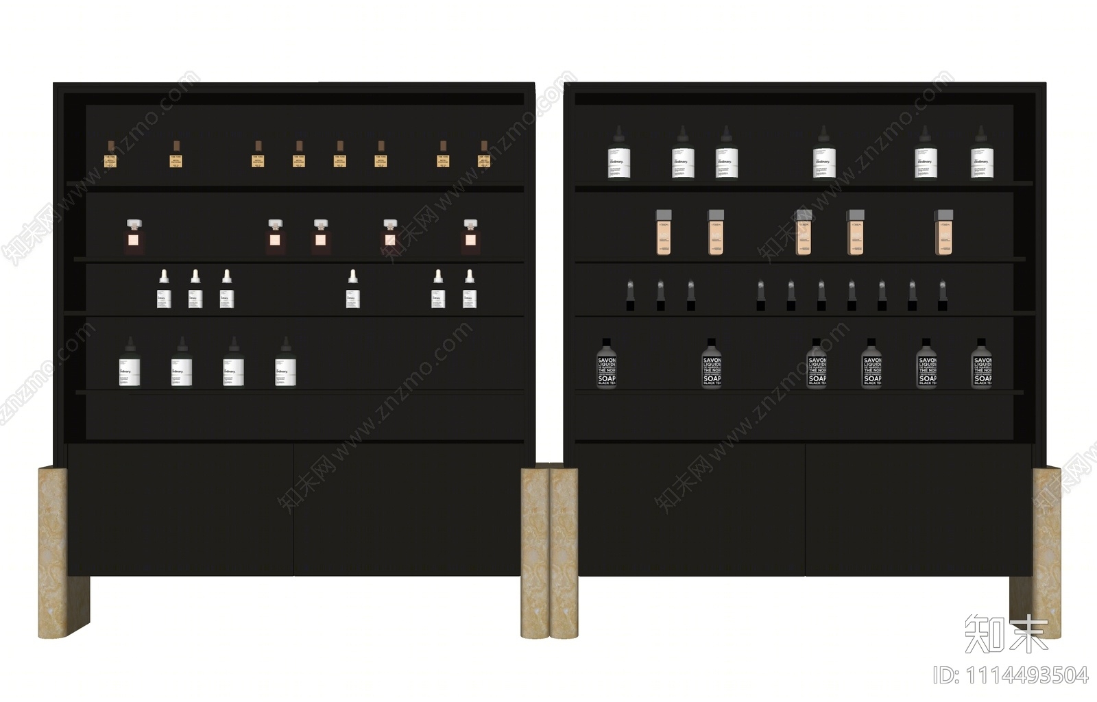 现代化妆品展柜SU模型下载【ID:1114493504】