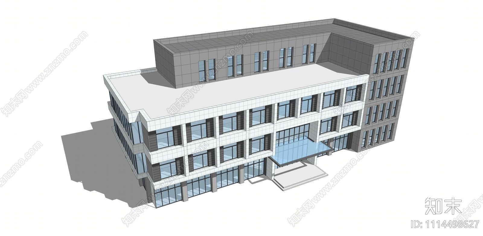 现代产业园办公楼SU模型下载【ID:1114498627】