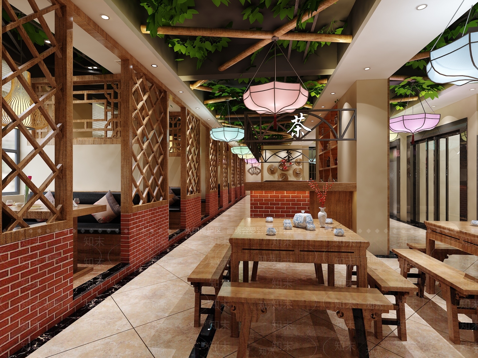 中式茶餐厅3D模型下载【ID:1114580330】