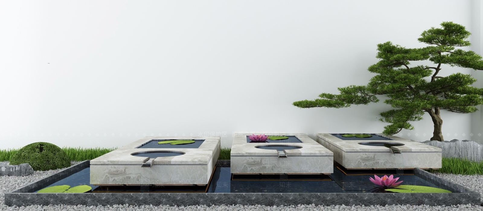 新中式假山水景3D模型下载【ID:1114512146】