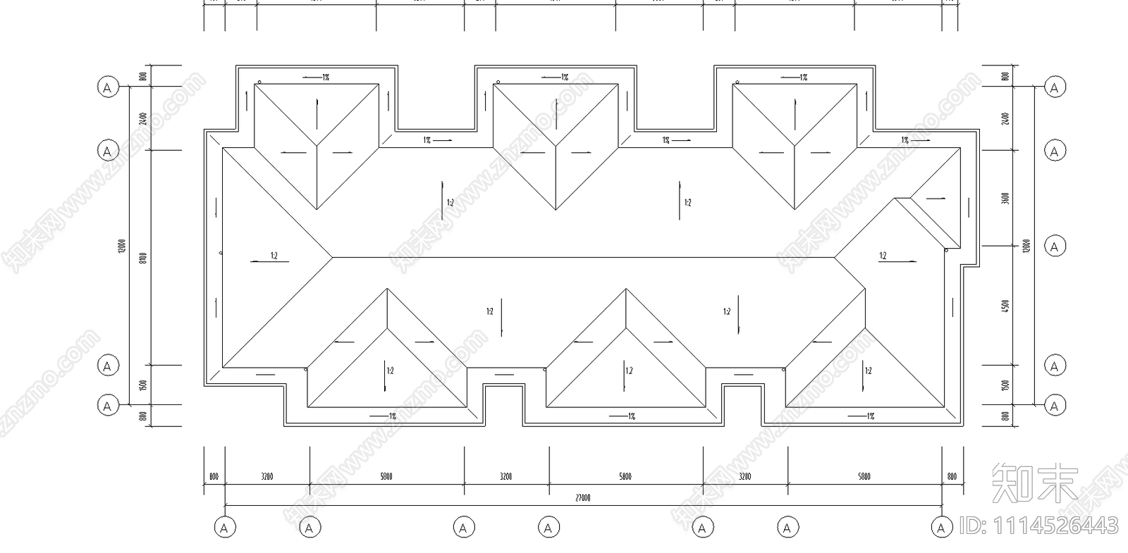 独立联排别墅建筑施工图施工图下载【ID:1114526443】