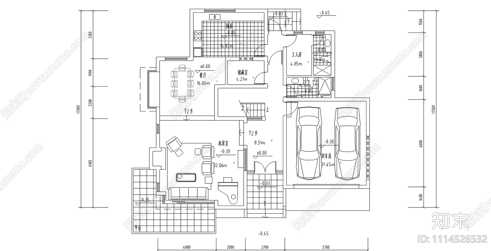 独立南别墅施工图cad施工图下载【ID:1114526532】