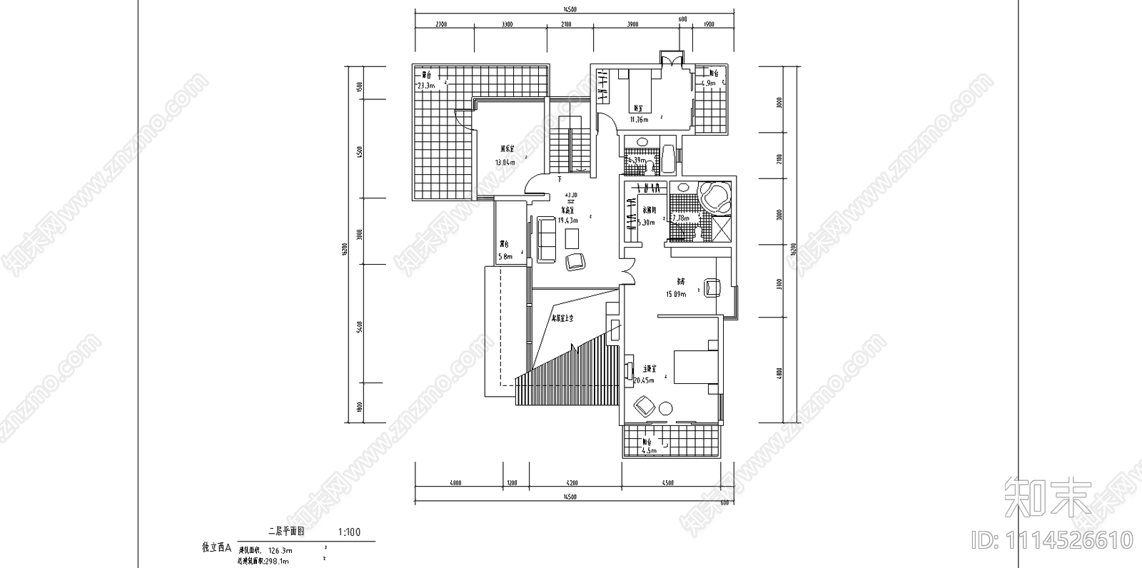 独立西a别墅施工图施工图下载【ID:1114526610】