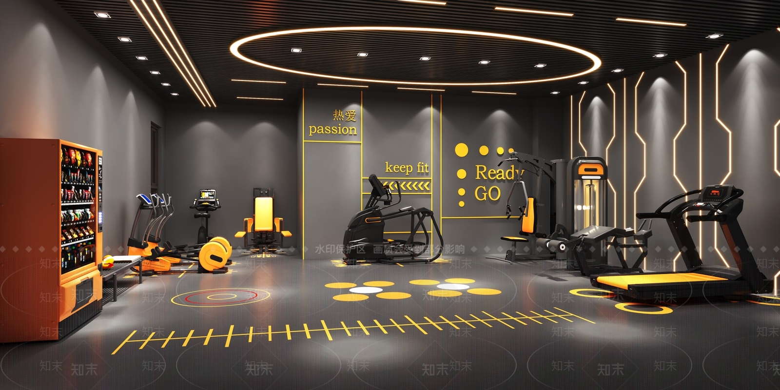 现代公共健身房3D模型下载【ID:1114532302】