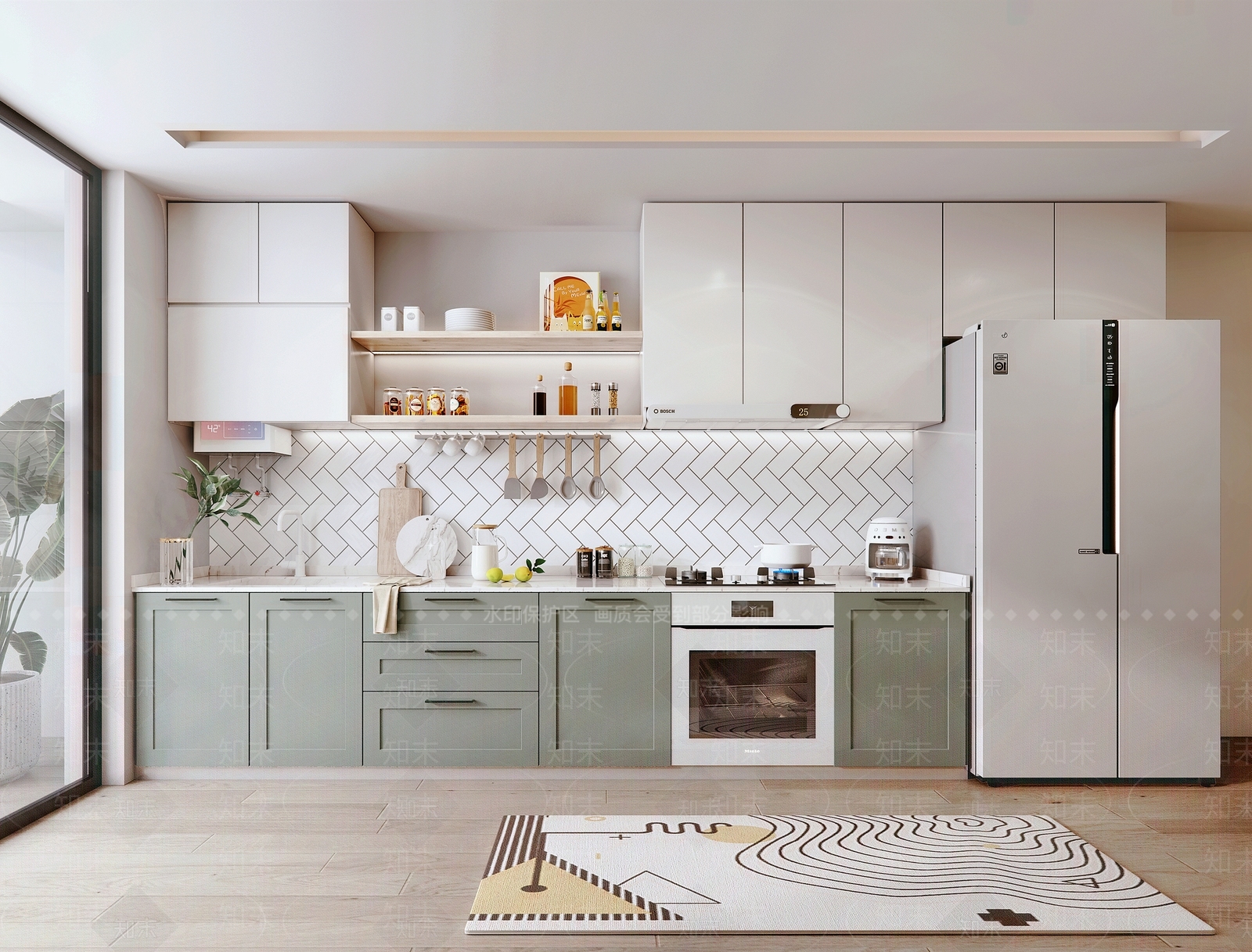 北欧橱柜组合3D模型下载【ID:1114533438】