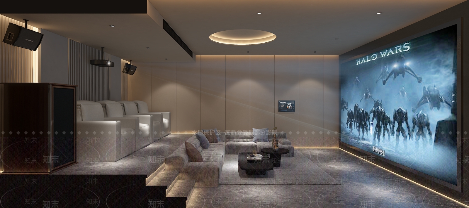 现代家庭影院3D模型下载【ID:1114538784】