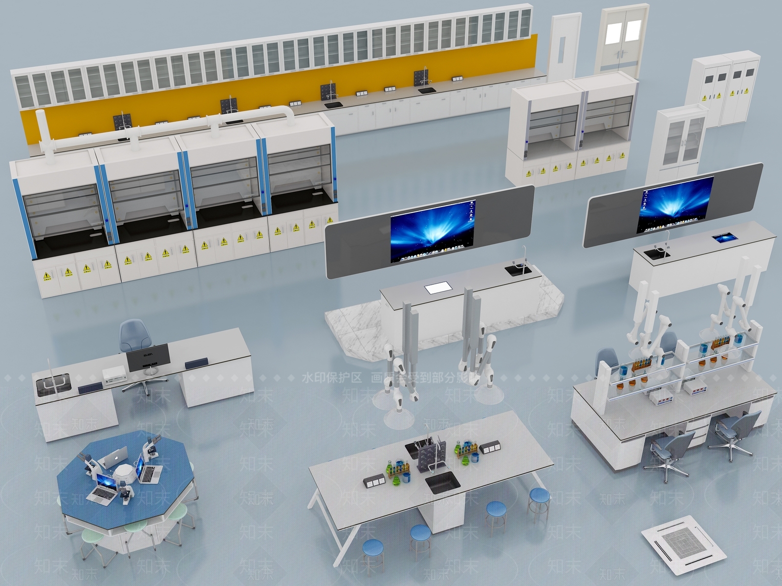 实验室器材3D模型下载【ID:1114541195】