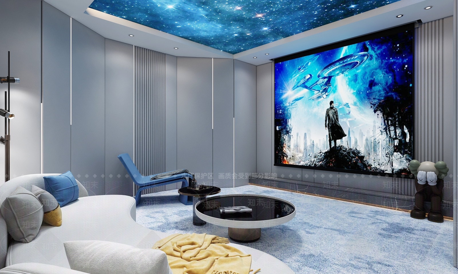 现代影音室3D模型下载【ID:1114551750】