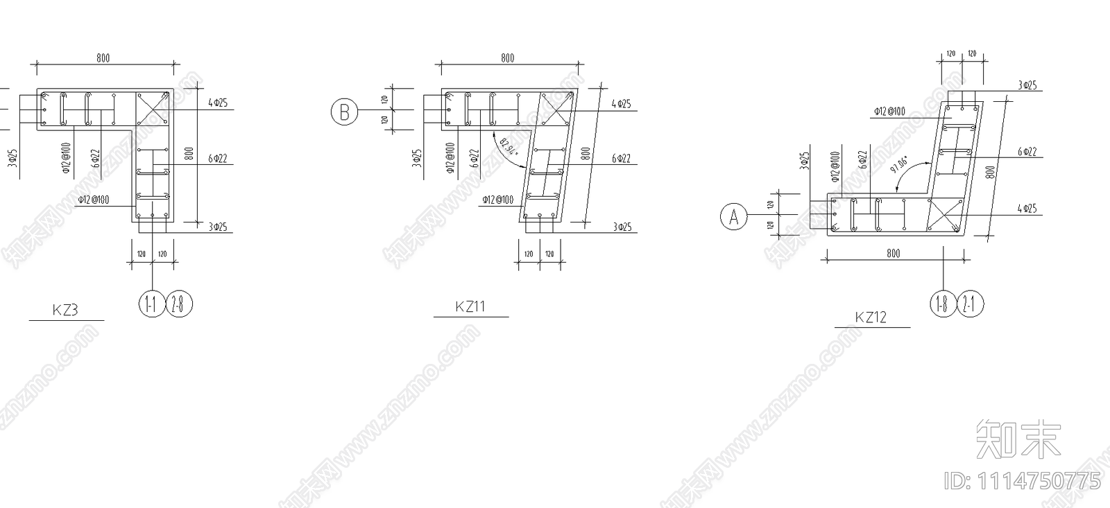 建筑框架结构平面施工图施工图下载【ID:1114750775】