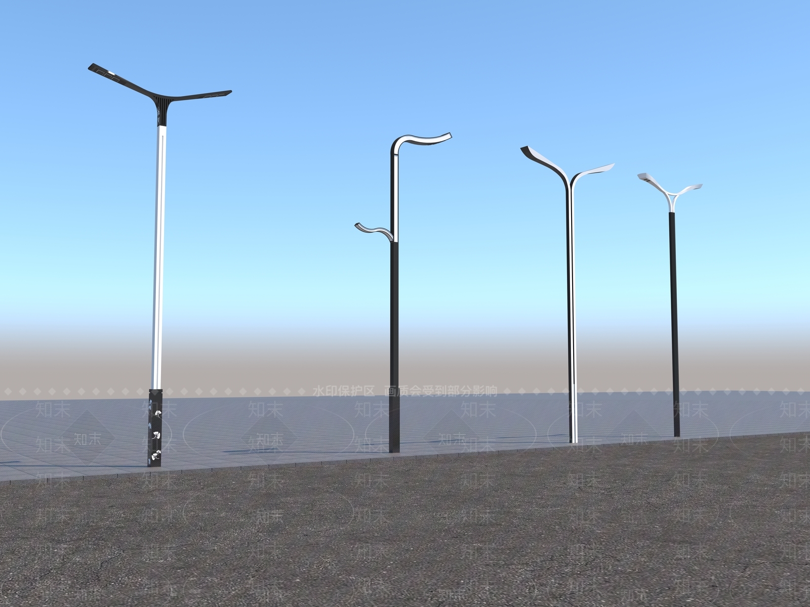 现代路灯3D模型下载【ID:1114569847】