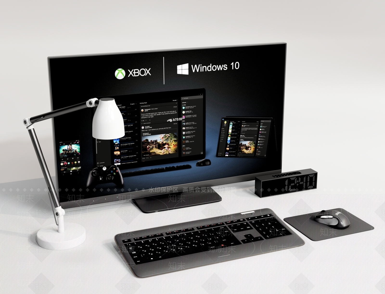 现代台式电脑SU模型下载【ID:1114570670】