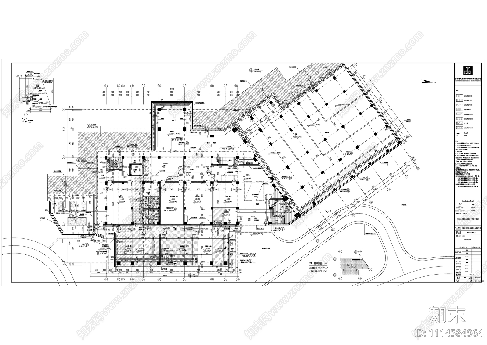 九寨沟丽思民宿酒店建筑施工图下载【ID:1114584964】