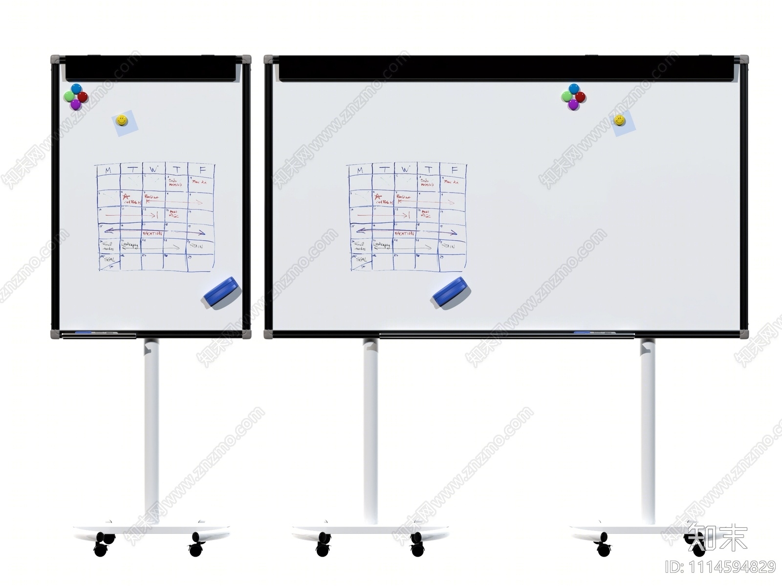 现代办公黑板3D模型下载【ID:1114594829】