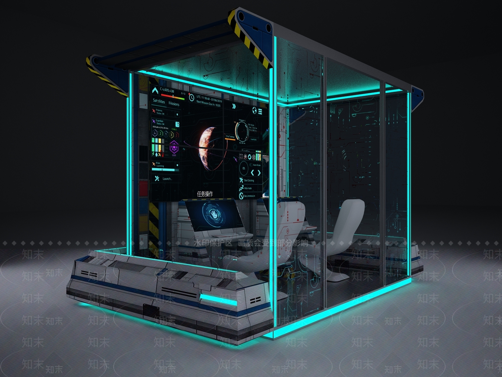 现代卫星测控站3D模型下载【ID:1114596604】
