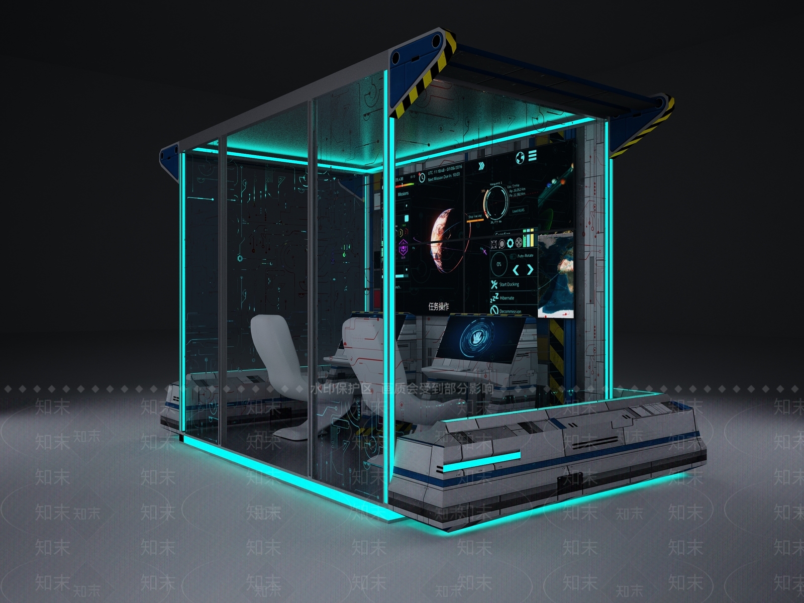现代卫星测控站3D模型下载【ID:1114596604】