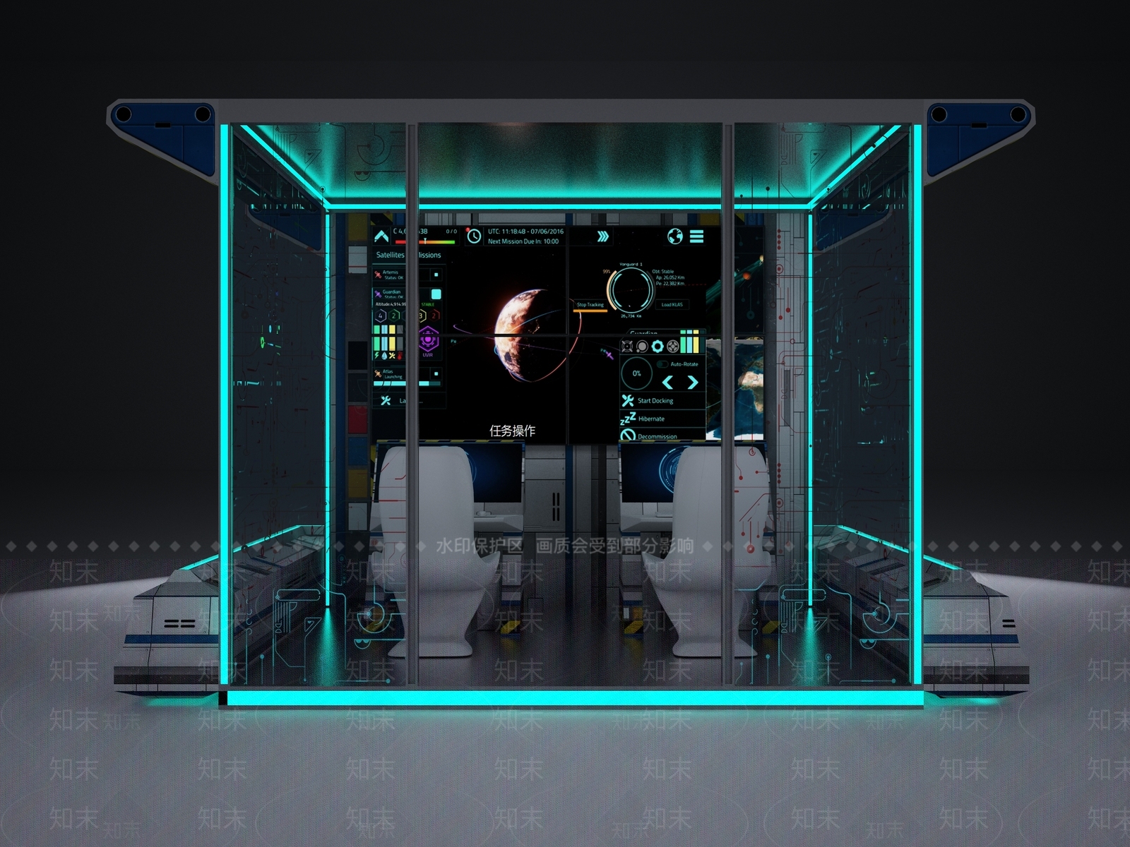 现代卫星测控站3D模型下载【ID:1114596604】