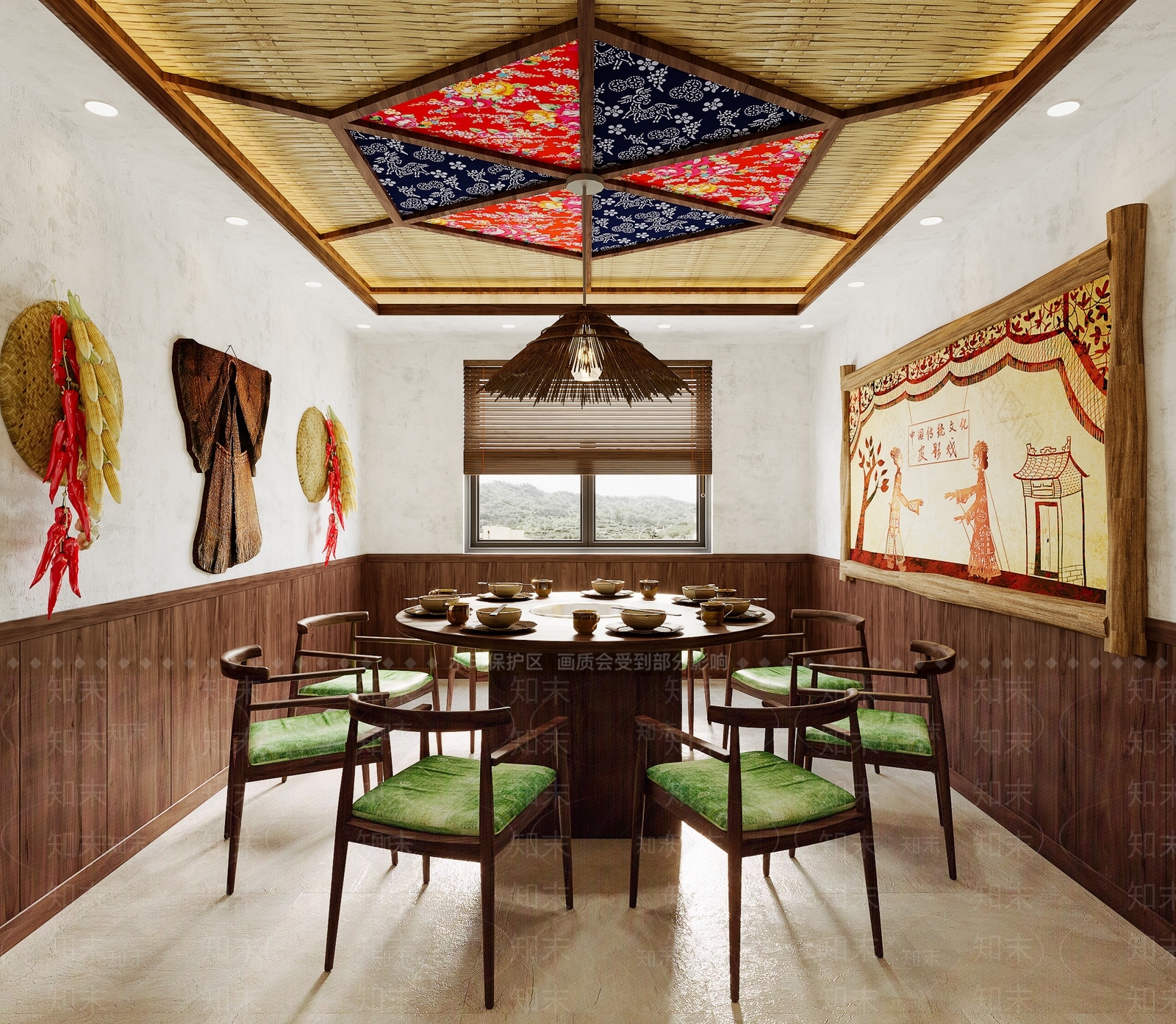 中式餐厅包间3D模型下载【ID:1114598796】