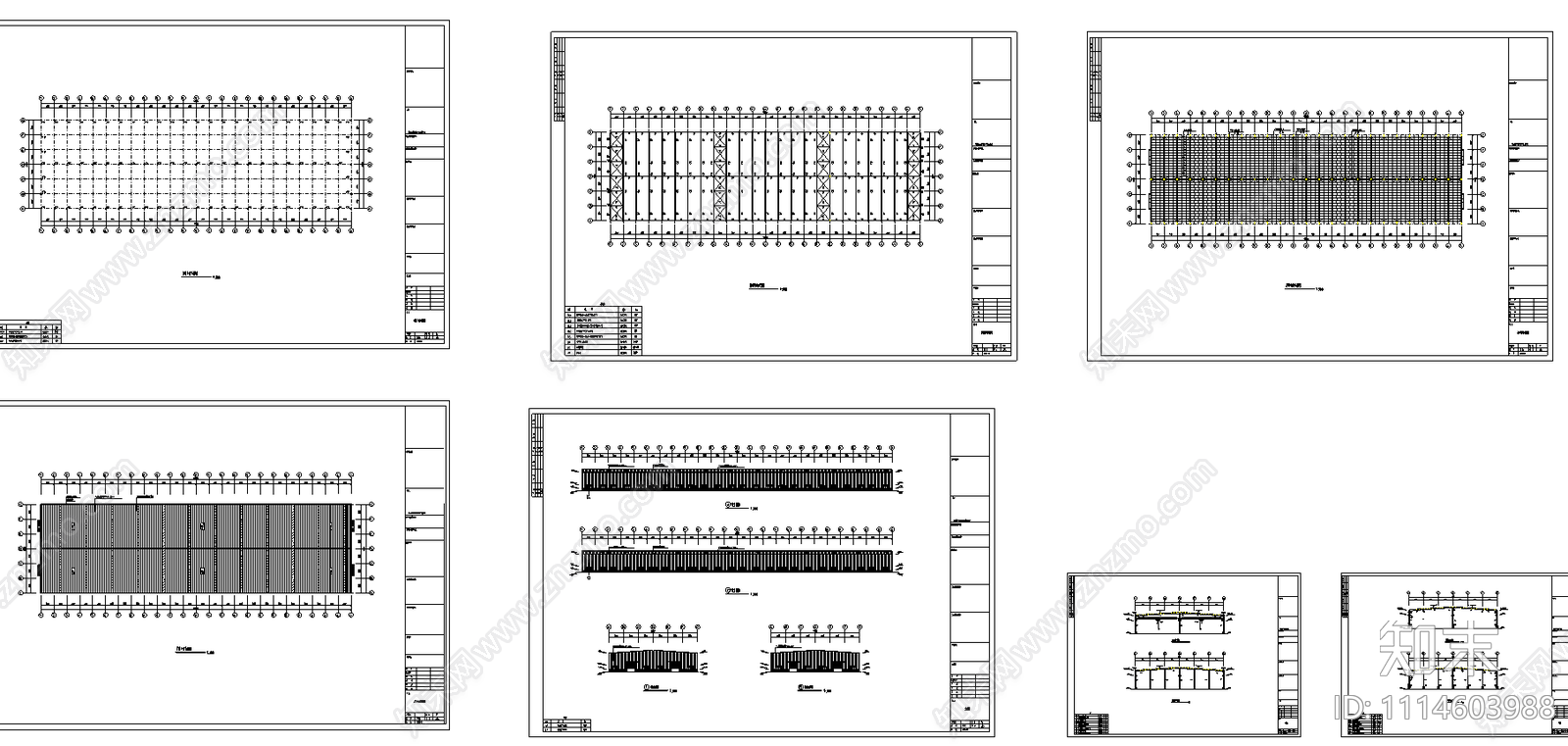钢结构48米跨度工程CAD施工图下载【ID:1114603988】