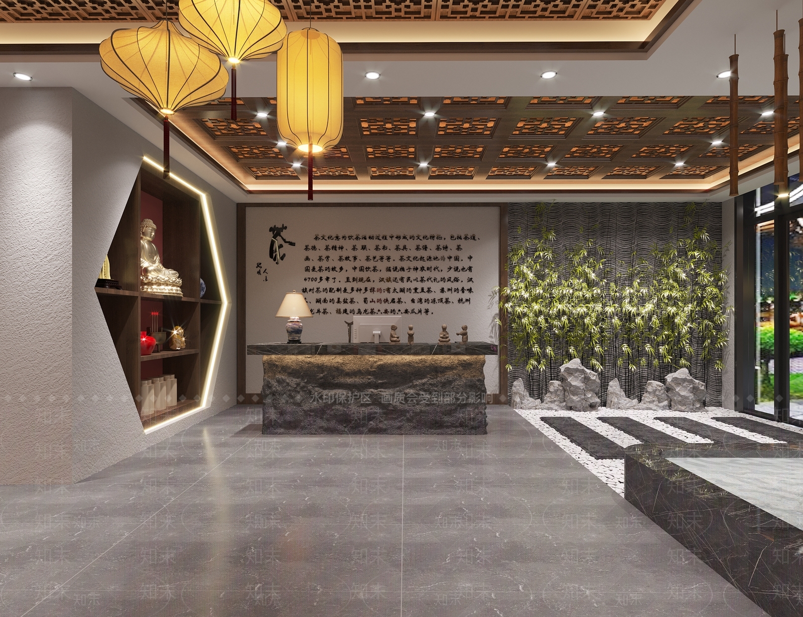 中式茶馆3D模型下载【ID:1114604895】