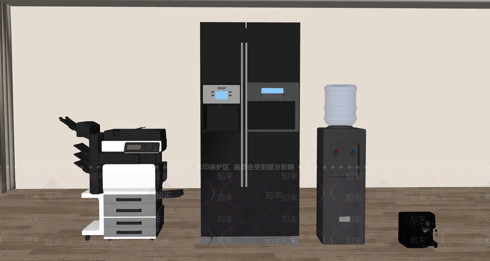 现代饮水机SU模型下载【ID:1114639044】