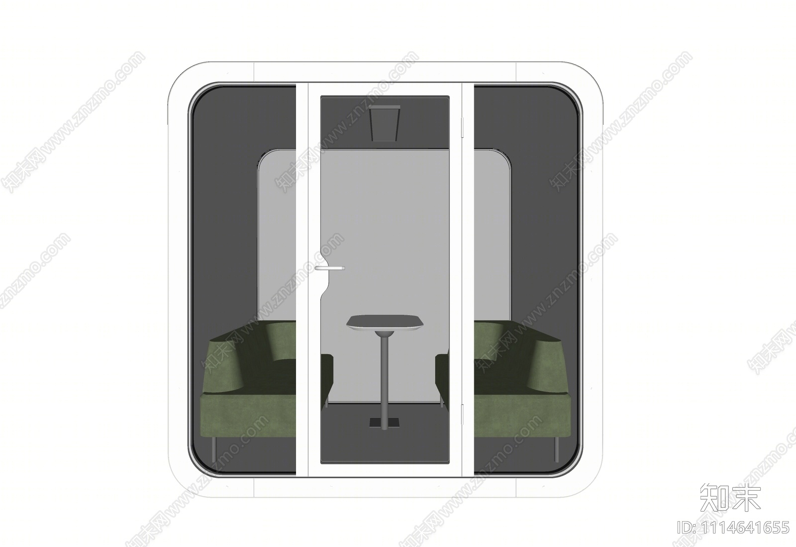 现代简约静音舱SU模型下载【ID:1114641655】