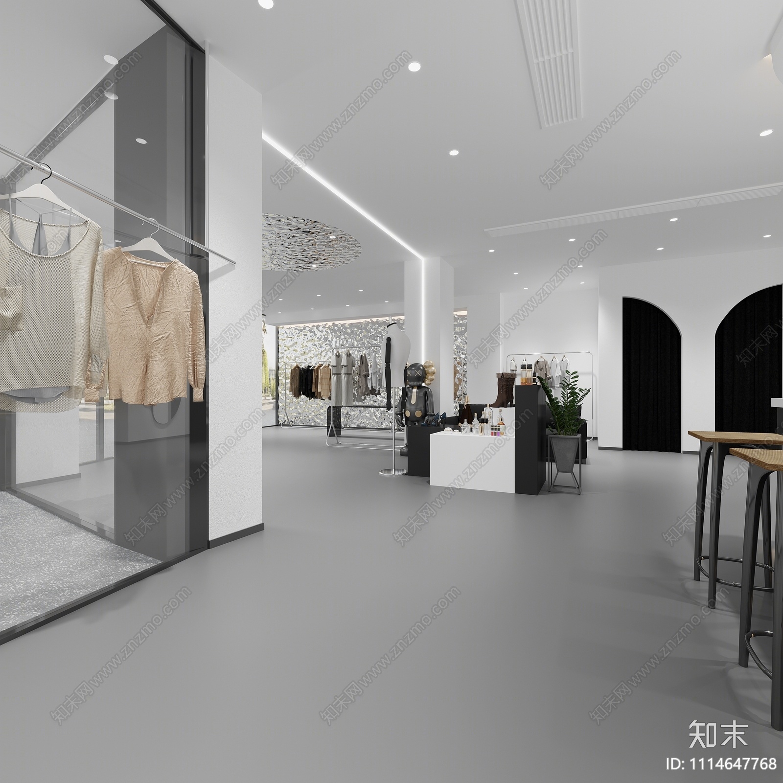 现代服装店3D模型下载【ID:1114647768】