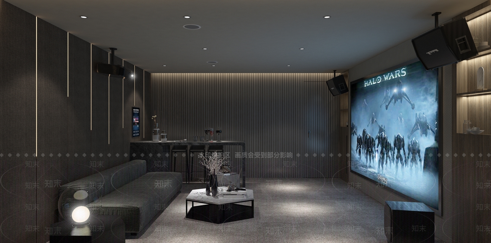 现代家居影音室3D模型下载【ID:1114647467】