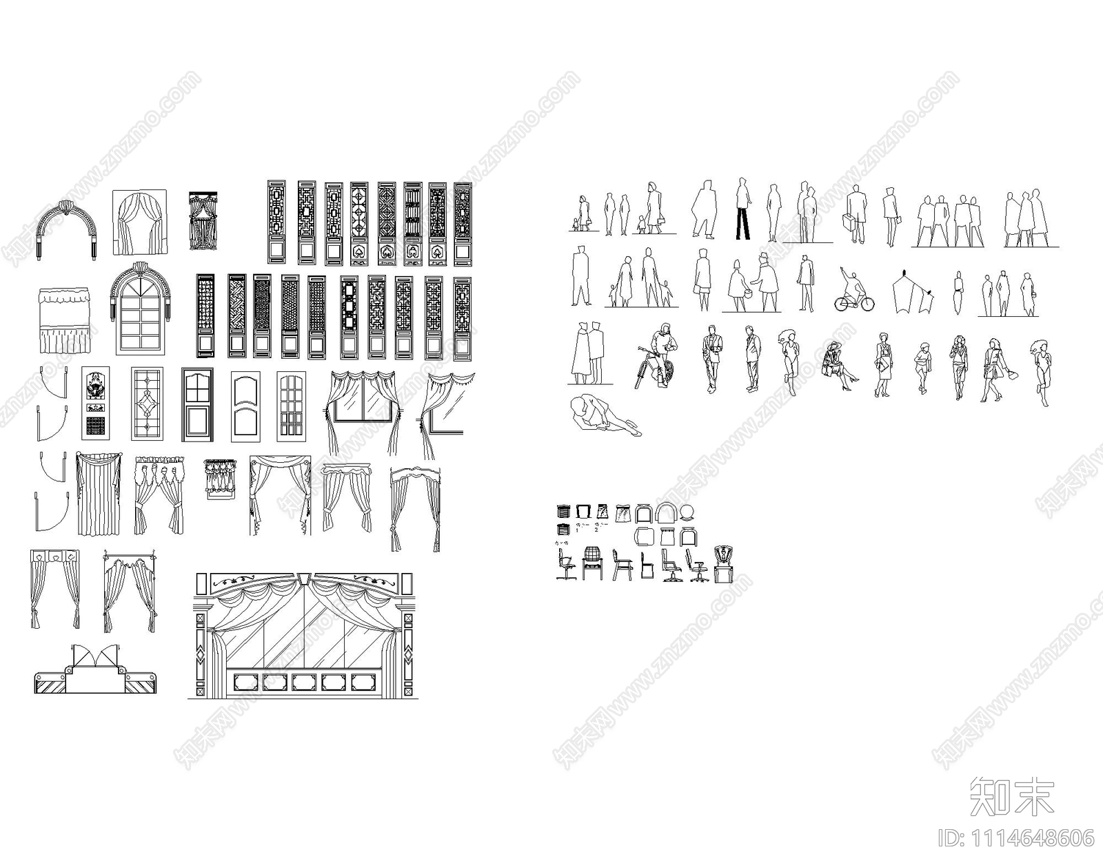 室内CAD图块施工图下载【ID:1114648606】