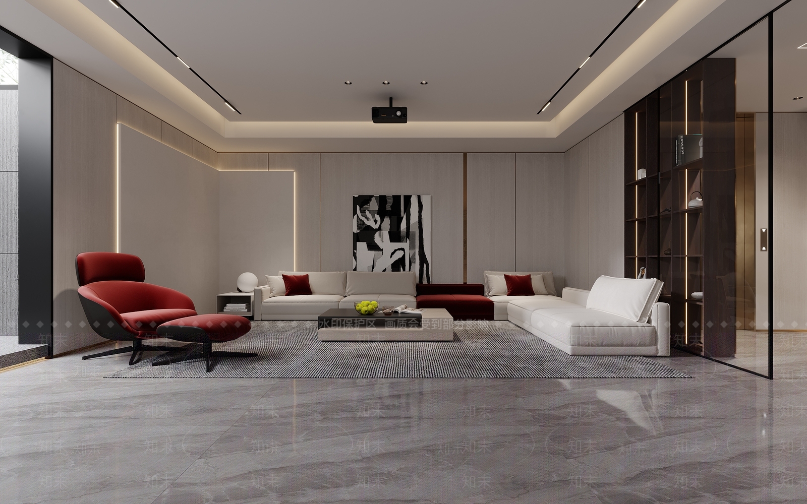 现代家居影音室3D模型下载【ID:1114649800】